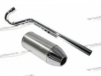 PIT02470 Výfuk CR pitbike strieborný 11