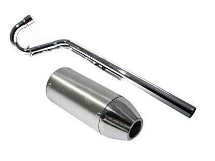PIT02470 Výfuk CR pitbike strieborný 11
