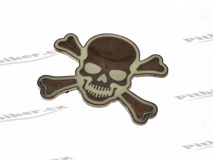 PIT02483 Nálepka 3D smrtka chróm 3