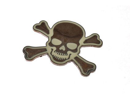 PIT02483 Nálepka 3D smrtka chróm 3