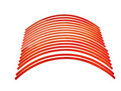 PIT02520 Reflexné nálepky na rafik kolesa 340mm červené 2