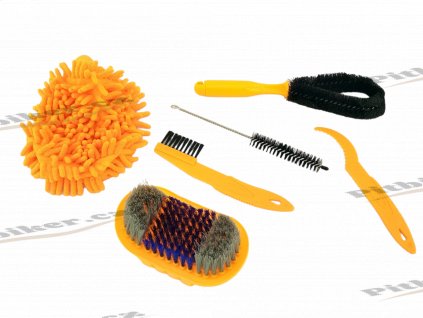 PIT03208 Sada kartáčov na čistenie 6ks oranžové (3)