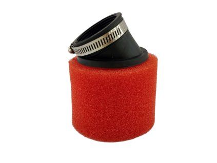 PIT03310 Vzduchový filter 45mm 45° červený penový (4)
