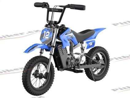 isinwheel A12 Kids Electric Dirt Bike, 350W Motor, 36V 5.2AH Battery, 12-inch Pneumatic Tires, 25km/h Max Speed, 22km Range, 3 Speed Modes, Dual Shock Absorbers, Handle Brake + Rear Wheel Parking Brake - Blue