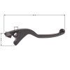PIT01684 Brzdová páčka 180mm hydraulická ľavá čierna (1) New