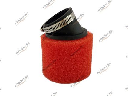 Légszűrő 45mm - 45° - piros hab