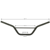 PIT03262 - Riadidlá BASIC 660mm - čierne ATV 110-125cc / Pitbike