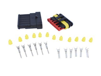PIT02118 - Conector mascul + femela WATERPROOF - 6pini