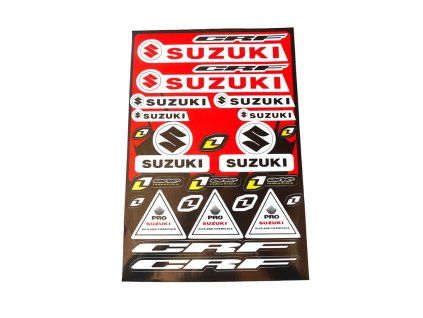PIT02687 - Set de stickere mixte SUZUKI - Tip 10 pentru pitbike, plastic