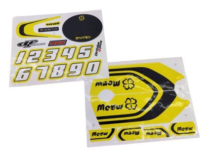 PIT03387 - Autocolante pentru numărul de pit bike - galbene