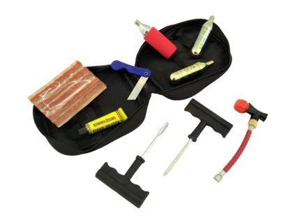 PIT03259 - Kit de reparații pentru anvelope fără cameră - 14 piese într-un pachet compact