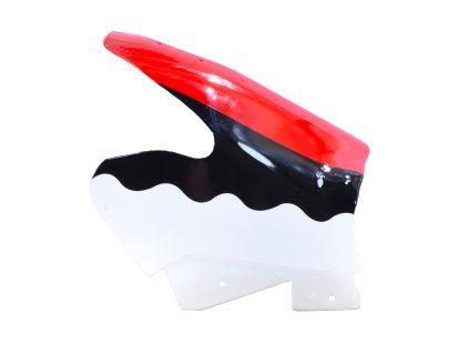 PIT01017 - Plastic spate stânga - roșu - negru - alb - minibicicletă