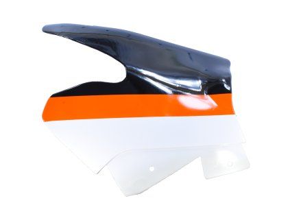 PIT01016 - Plastic spate stânga - negru - portocaliu - alb - minibicicletă