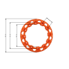 PIT02728 - Butuc ATV SPORT pentru jantă de 8" - albastru, capac roată