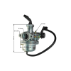 PIT02493 - Carburator PZ22 pentru pit bike de 125cc cu motor YX140