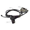 PIT02632 - Set complet frână spate ATV 150cc - set hidraulic negru