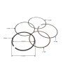 PIT02353 - Inele de piston 69.00mm - 250cc