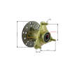 PIT02912 - Butuc roata fata + disc frana ATV 125cc 3 pini - complet