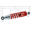 PIT01042 - Amortizor față 250x6mm - roșu