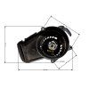 PIT02115 - Starter minibike aluminiu negru - piesă de pornire