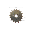 PIT00272 - Pinion angrenaj 16T 428H 14/17