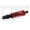PIT03314 - Amortizor spate pentru pit bike - 290x11 mm - versiunea SPORT