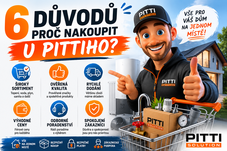 😎 6 důvodů proč nakoupit u Pittiho?