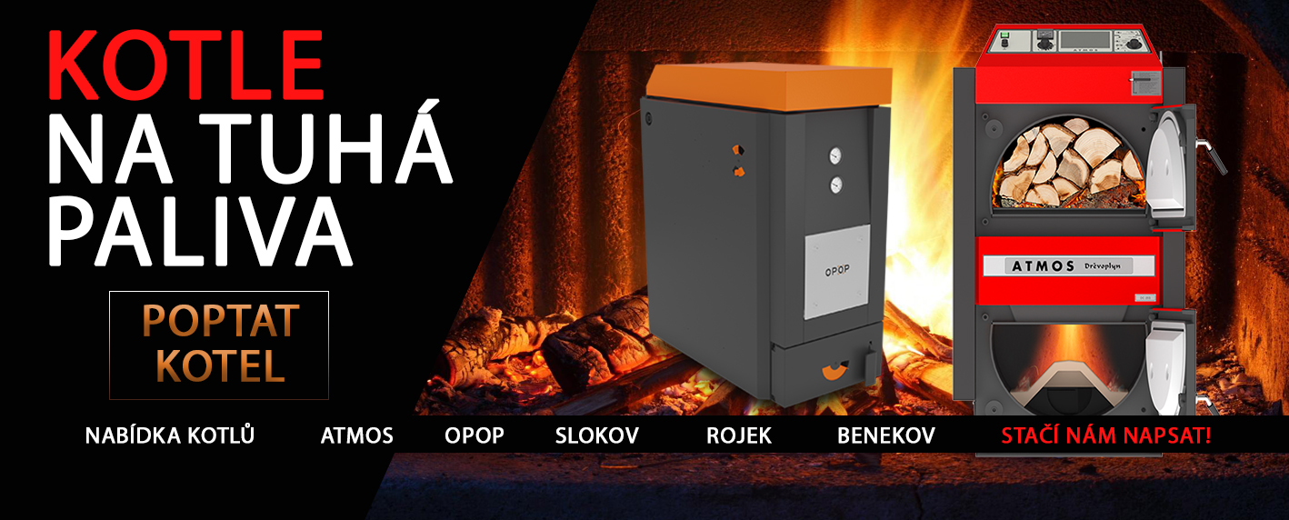 celá šířka kotle