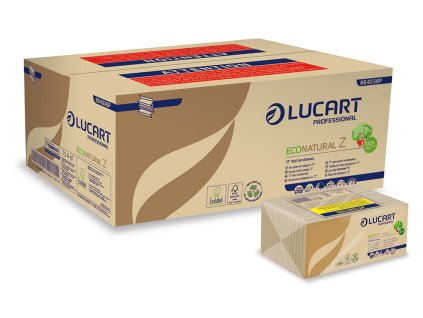 Lucart skladané utierky ZZ ECO NATURAL,23 x 23,5 cm (3960 ks)