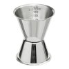 12475L MESSBECHER JIGGER MIT INNENSKALIERUNG 10 50ml. EDELSTAHL