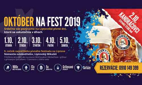 Október na Fest 2019 - Liptovský Mikuláš