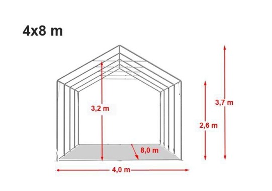 Záhradný Party stan 4x8m Professional – výhody a parametre