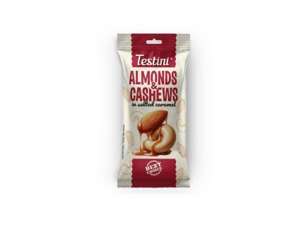 TESTINI MIX mandle a kešu v slaném karamelu 40 g sáček