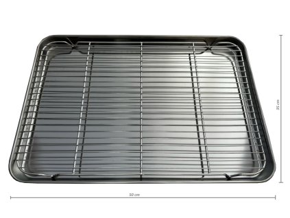 nerezovy plech na peceni s mrizkou 50x35x3cm 1 1