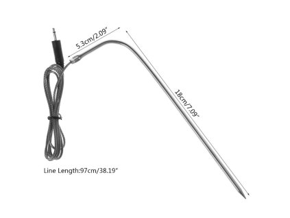 Food Meat Thermometer Probe Replacement Waterproof Temperature Probe Cooking Thermometer Probe Sensor Stainless Steel