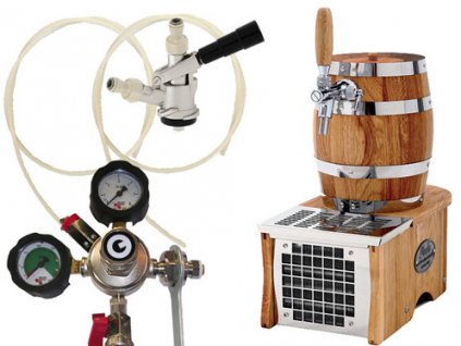 Luxusní pivní chlazení SOUDEK 20 Green Line NEW - komplet red. ventil N2 BAJONET  + Dárek zdarma