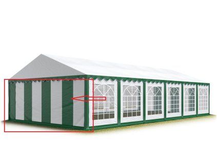 Bočnice 4x2m PVC – Zeleno-bílá
