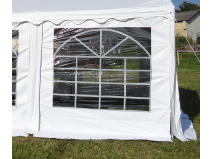 Bočnice 2x2m PVC - S oknem – Bílá