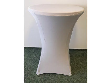 Elastický potah pro barový stůl ⌀80cm – Bílá