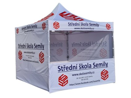 Nůžkový reklamní stan s potiskem 3x3m Hliníkový LUX
