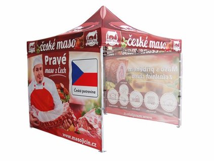 Nůžkový reklamní stan s potiskem 3x3m Hliník PREMIUM