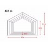 Párty stan 4x8 m - PVC Standard Ohnivzdorný