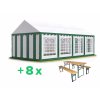 Pártystan 5x8m PVC Standard + 8ks Pivní set 200x50cm