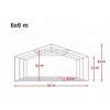 Párty stan 6x6m - PVC PREMIUM Ohnivzdorný