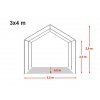 Párty stan 3x4m - PVC Standard Ohnivzdorný