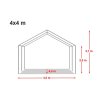 Párty stan 4x4m - PVC PREMIUM Ohnivzdorný