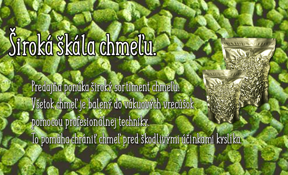 Široká škála chmeľu.