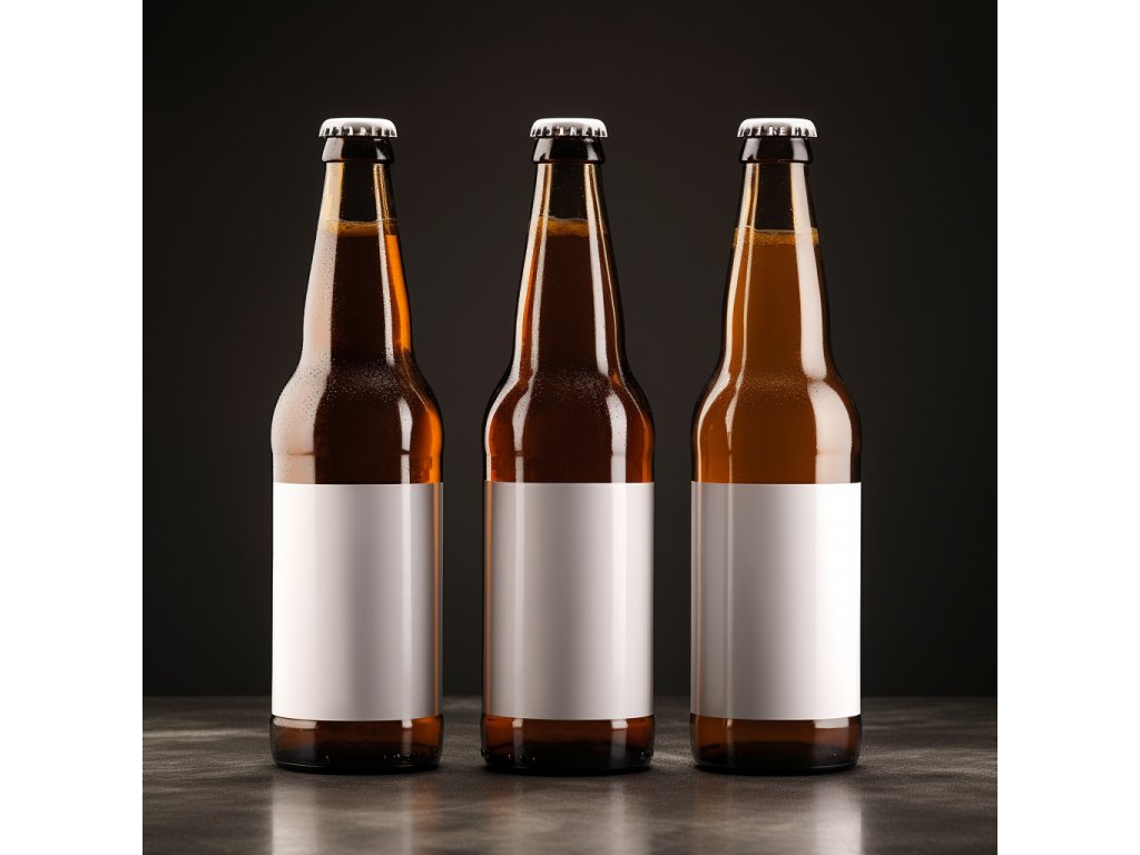 obumbalek beer bottles with a white label with no design or tex e0996c23 f2e0 4fa6 b2e9 71994949b000
