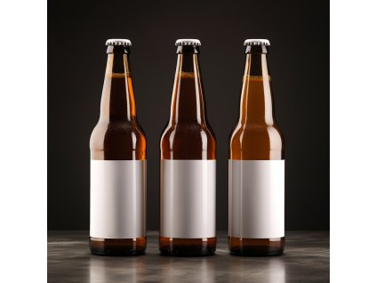 obumbalek beer bottles with a white label with no design or tex e0996c23 f2e0 4fa6 b2e9 71994949b000