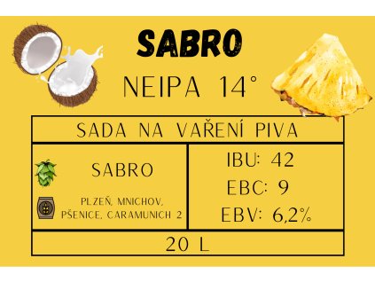 NEIPA Sabro 14° - sada na vaření piva